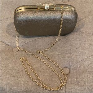 Pewter small clutch